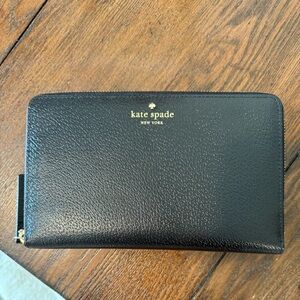 Kate Spade XLarge Black Leather Wallet